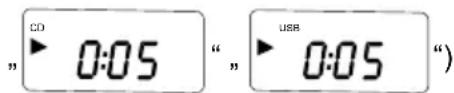 " CD ▶ 0:05 " " USB ") " 0:05 ")