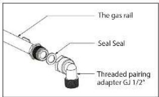 The gas rail Seal Seal Threaded pairing adapter GJ 1/2°