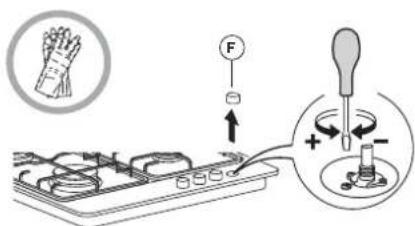 WHIRLPOOL GOS 6415/NB1 - UPRAVENIE MINIMÁLNEHO NASTAVENIA PLYNOVÝCH KOHÚTOV - 2