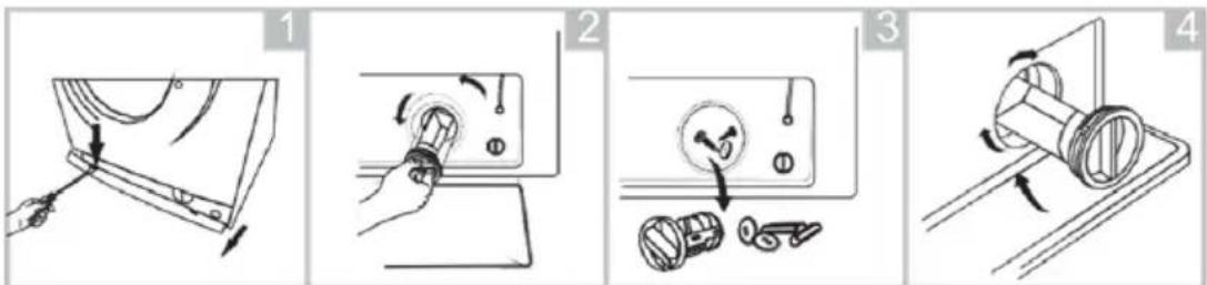ECG EWS 60141 SW - Čištění filtru vypouštěcího čerpadla - 1