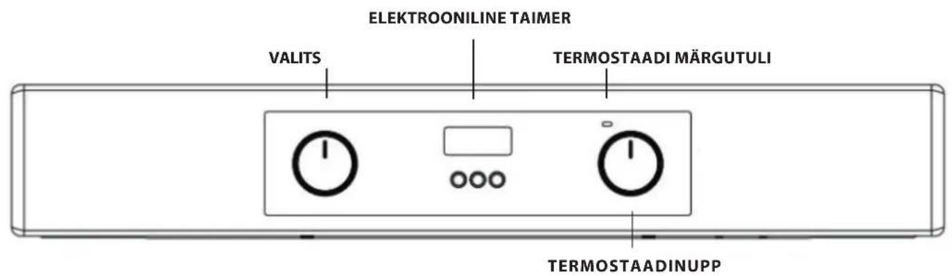 ELEKTROONILINE TAIMER VALITS TERMOSTAADI MÄRGUTULI TERMOSTAADINUPP