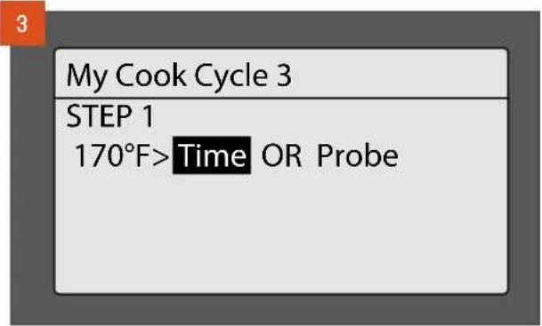 My Cook Cycle 3 STEP 1 170°F>Time OR Probe