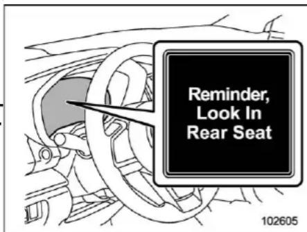 Reminder, Look In Rear Seat