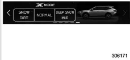 X MODE < SNOW NORMAL DEEP SNOW DIRT MUD 306171