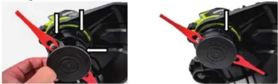 BLAUPUNKT CT5010 - Replacing the monofilament spool with plastic blades - 1