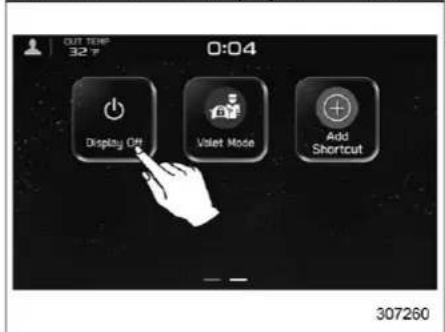 OUT. TEMP 32 °F 0:04 Display Off Vallet Nose Add Shortcut 307260