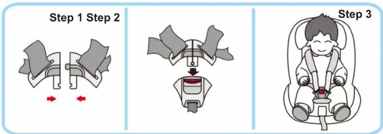 Chipolino Volare - CENTRAL BUCKLE AT 5-POINT SAFETY BELT OF CAR SEAT - 1