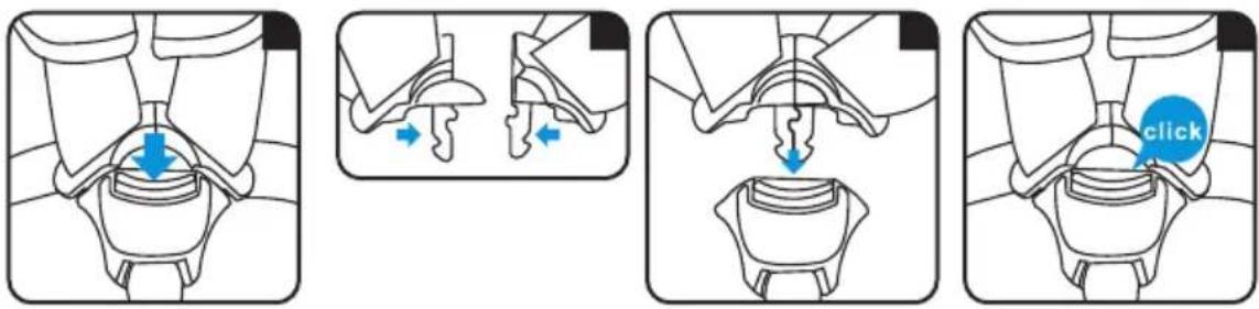 Caretero Commo i-Size - Regulacja zapięcia / Adjusting buckle / Einstellen des Verschlusses - 1