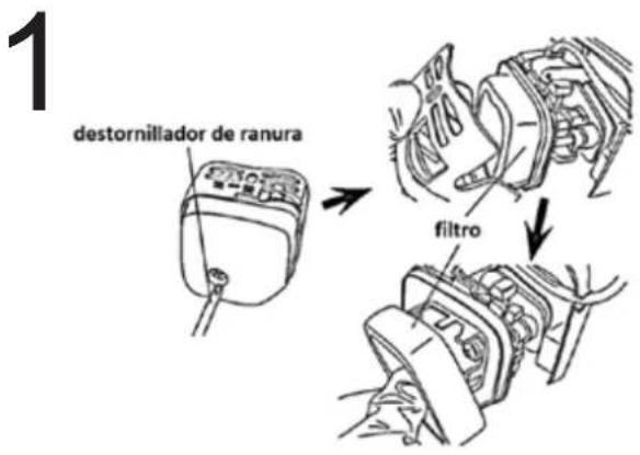 1 destornillador de ranura filtro