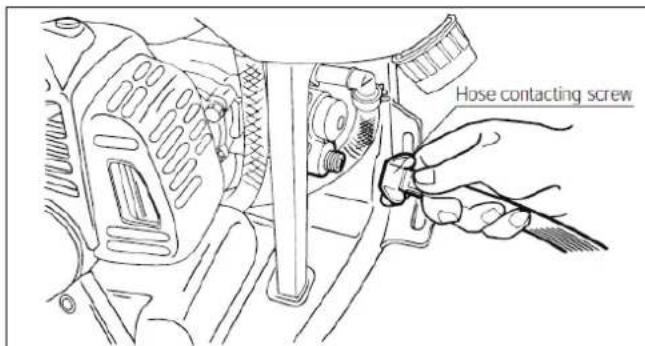 Hose contacting screw