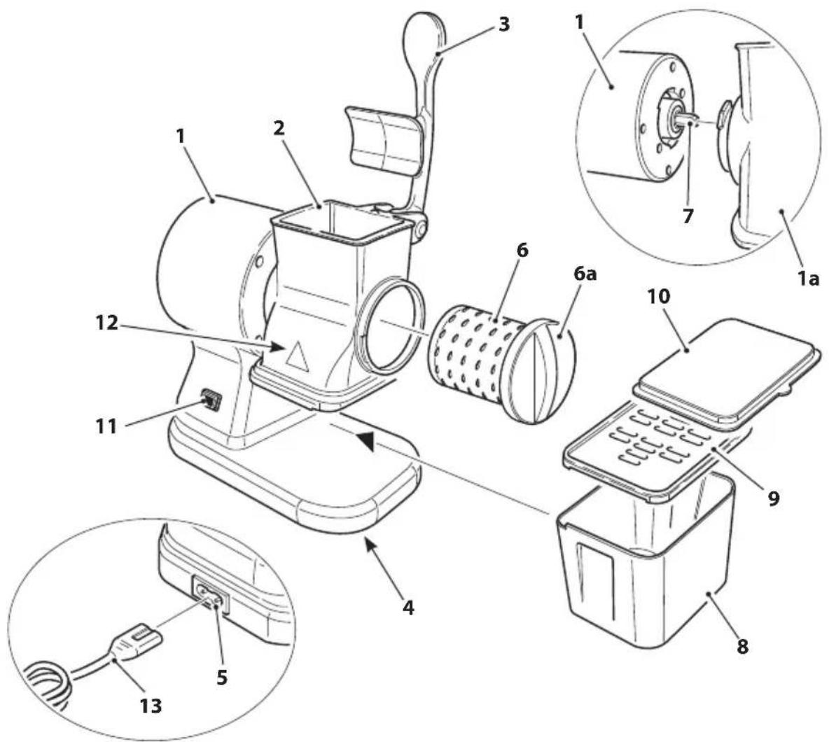 Technical diagram of a manual milling machine with numbered parts and exploded views for assembly or maintenance.