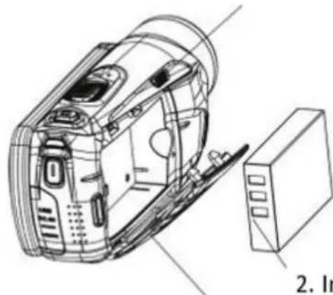 MINOLTA MN80NV - Installing the Battery - 1