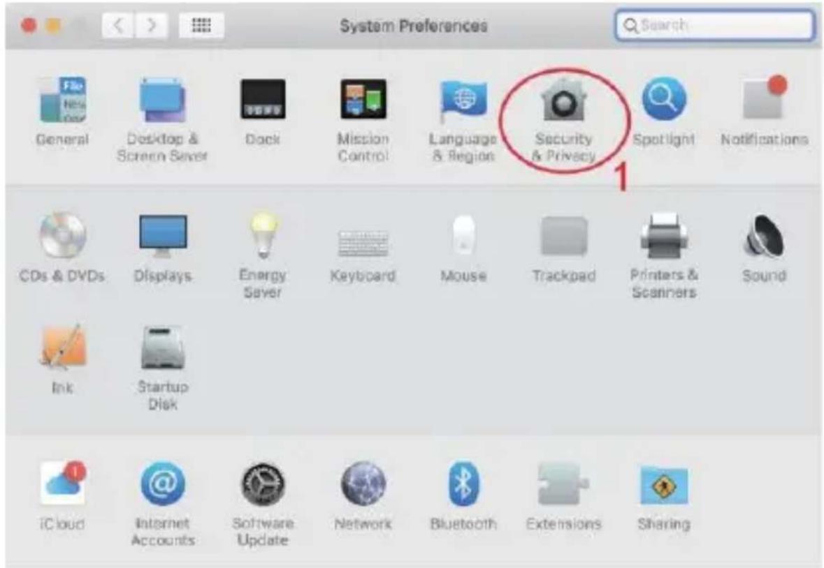 System Preferences Search General Desktop & Screen Server Dock Mission Control Language & Region Security & Privacy Spotlight Notifications CDs & DVDs Displays Energy Saver Keyboard Mouse Trackpad Printers & Scanners Sound Ink Startup Disk iCloud Internet Accounts Software Update Network Bluetooth Extensions Sharing