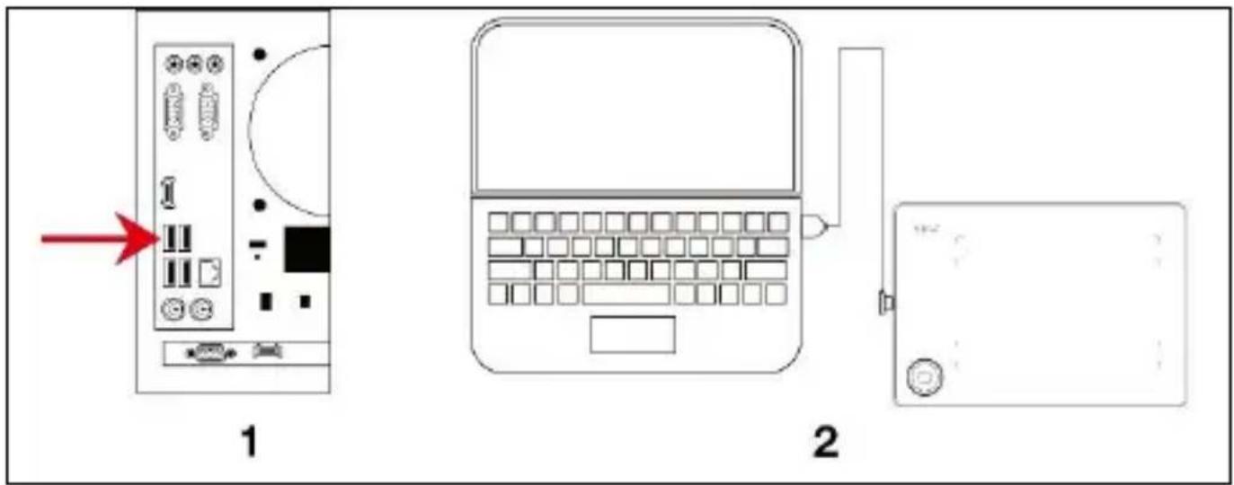 Evolveo Grafico TW - Conectarea - 1