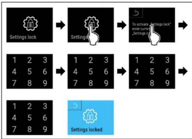 LIEBHERR SRPvh 6511 - Pojistka přístupu k menu nastavení - 3