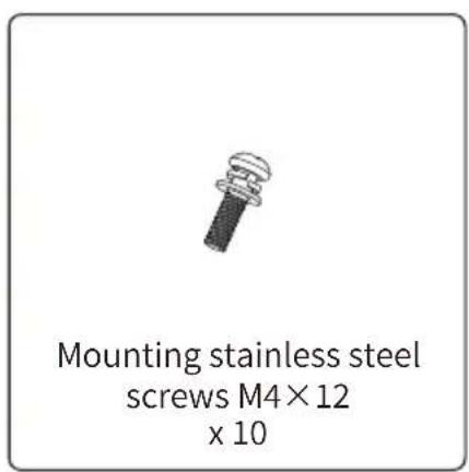 Mounting stainless steel screws M4×12 x 10