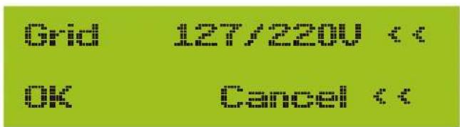 Grid 127/2204 << OK Cancel <<