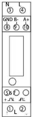 N L ③ ④ GND B- A+ ⑧ ⑨ ⑩ 56 7 ○ + √2 √2 ① L ②