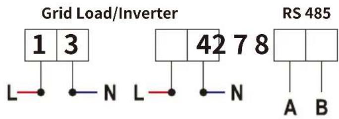 Grid Load/Inverter 1 3 L N L 42 7 8 RS 485 A B