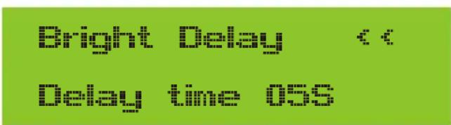 Bright Delay < = Delay time 0.5s