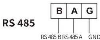 RS 485 B A G RS 485 B RS 485 A GND