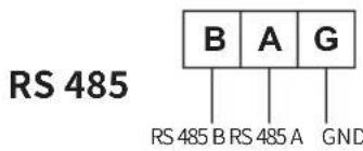 RS 485 B A G RS 485 B RS 485 A GND