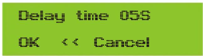 Delay time off OK < Cancel
