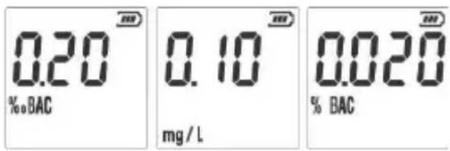 0.20 ‰BAC 0.10 mg/L 0.020 % BAC