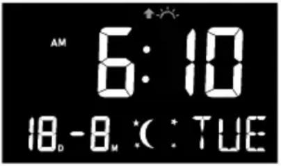 SENCOR SWS 16600 - ZOBRAZENÍ ČASU VÝCHODU/ZÁPADU SLUNCE - 1