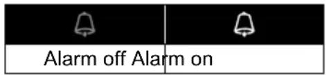 Alarm off Alarm on