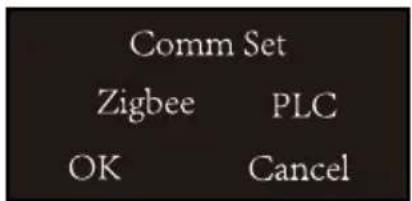 Comm Set Zigbee PLC OK Cancel