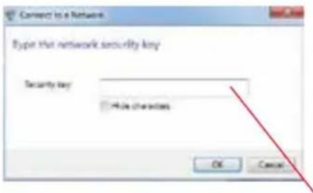 Connect to a Network Type that network security key Security key ■ Make characters OK Cancel