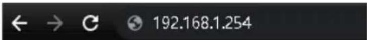 ← → C 192.168.1.254