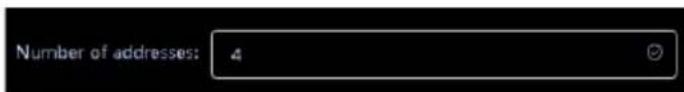 Number of addresses: 4