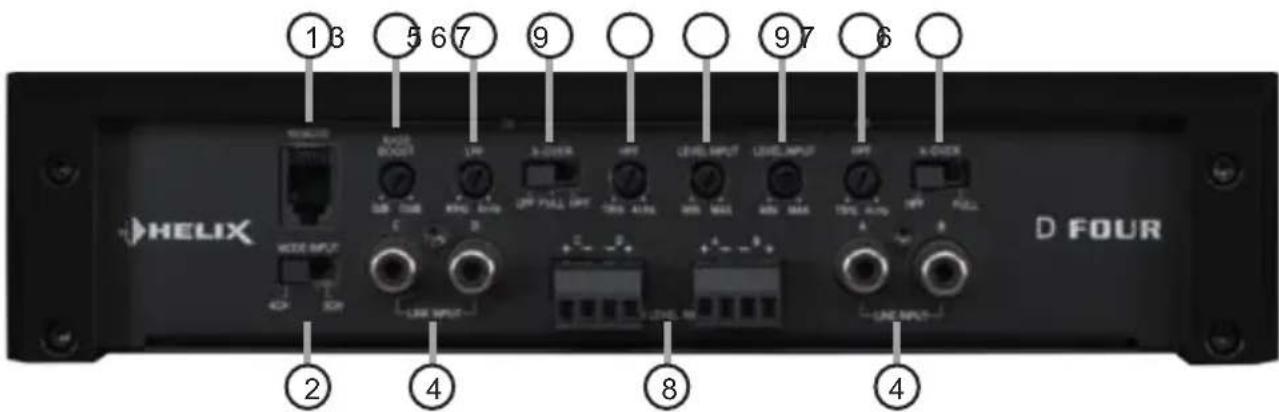 13 5 6 7 9 9 7 6 HELIX D FOUR WELCOME OFF BOOST LPG A-DEEK OFF FULL OPT LPG LEVEL INPUT LEVEL INPUT LPG A-DEEK WELCOME OFF LPG 2 4 8 4