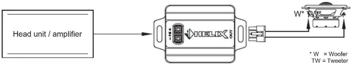Helix S 4X - Connecting the separate crossover of the coaxial systems - 1