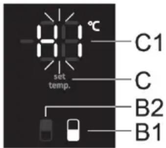 set temp. °C C1 C B2 B1