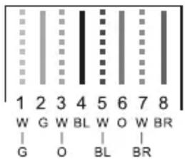 1 2 3 4 5 6 7 8 W G W BL W O W BR G O BL BR