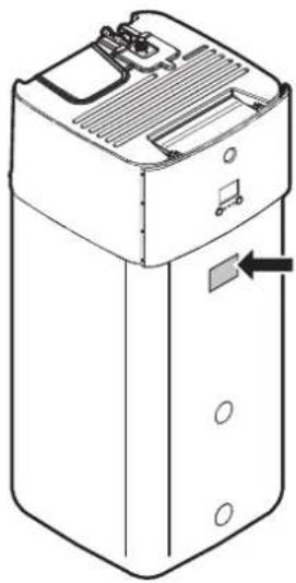 DAIKIN ERLA16DAW1 - Identification label: Indoor unit - 1