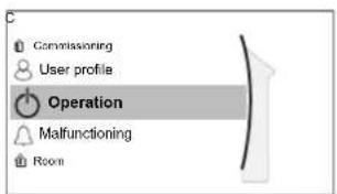 Commissioning User profile Operation Malfunctioning Room