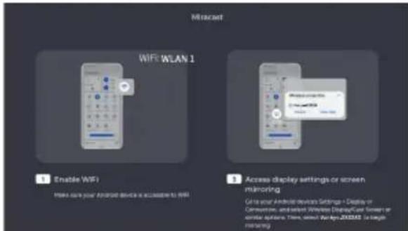 Miracast WIFI: WLAN 1 Enable WiFi How can you access devices to access to WiFi Access display settings or screen mirroring Get to your Android device Settings - Displays or Commaion, and select Wireless Display/Car System or cominar systems. Then, select Wi-Fi 2000000 is length mirroring