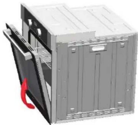 Guzzanti GZ-8571 - A sütőajtó szétszerelése és tisztítása - 2