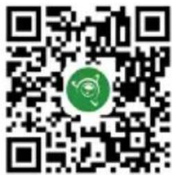 QR code with a green circular logo in the center, likely linking to a digital resource or website.