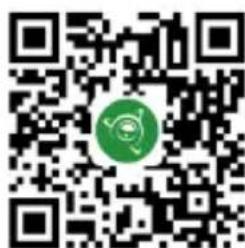 QR code with a green circular logo in the center, likely linking to a digital resource or website.