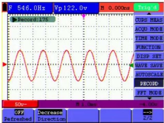 Owon HDS3101M-N - Record the waveform as follows: - 2