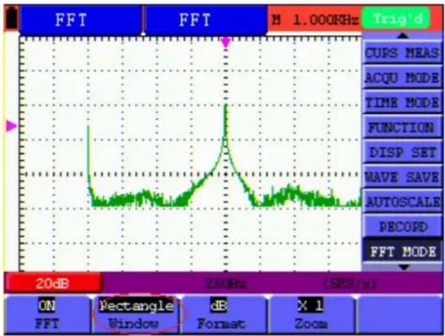 Owon HDS3101M-N - Selecting an FFT Window - 5