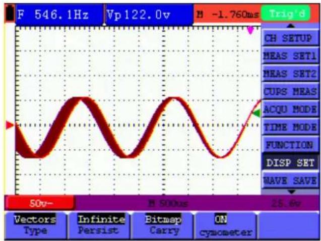 Owon HDS3101M-N - Using Persistence to Display Waveforms - 1