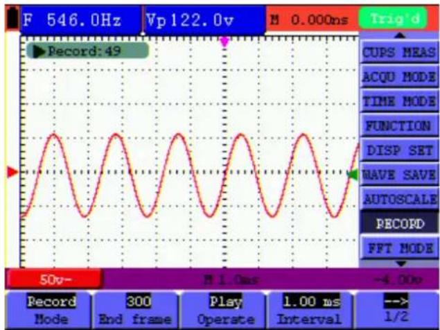 Owon HDS3101M-N - Record the waveform as follows: - 1