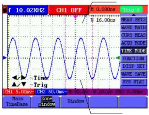 Owon SDS5032E-V - Setting of Time Base Mode - 1