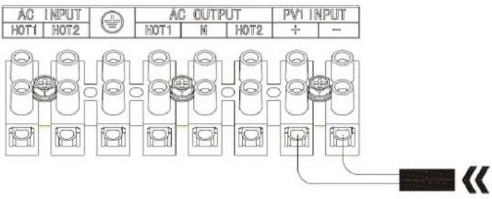 Growatt SPF 6000-18000T -MPV - PV Wiring - 1